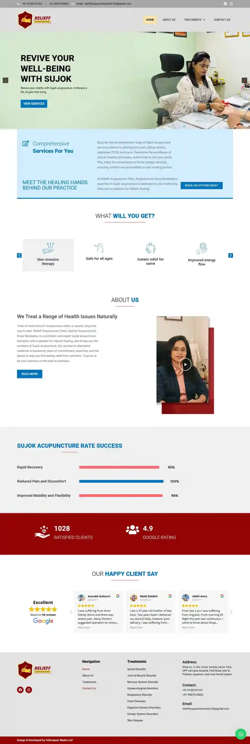 Relieff Acupuncture Center Website