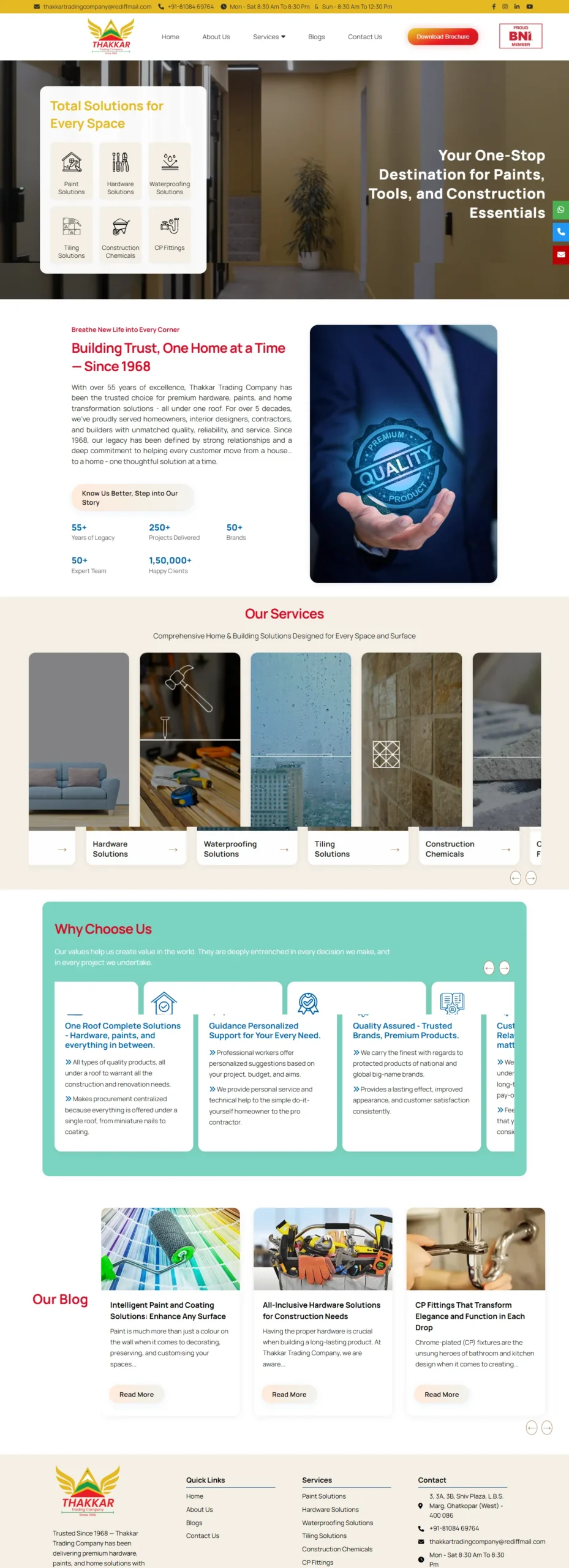 Thakkar Trading Company Website