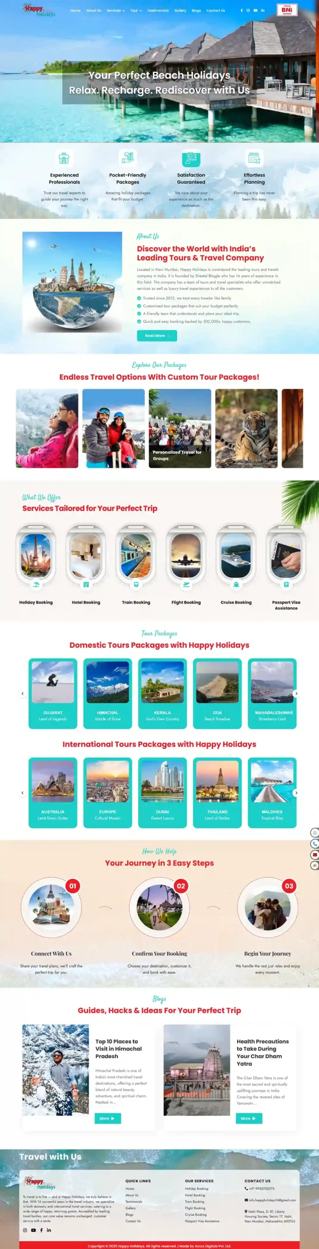 Happy Holidays Trip Website