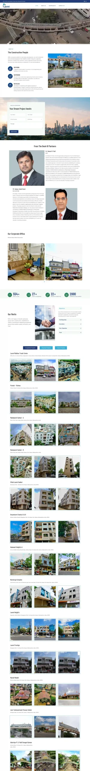 Laxmi Constructions Website